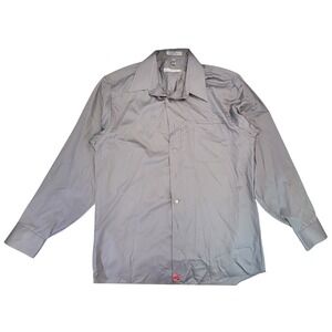 Geoffrey‎ Beene Mens Sateen Wrinkle Free Dress Shirt Gray Size 16-34/35 Large